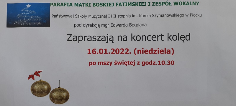 Niedziela 9 stycznia 2022r. – Ogłoszenia